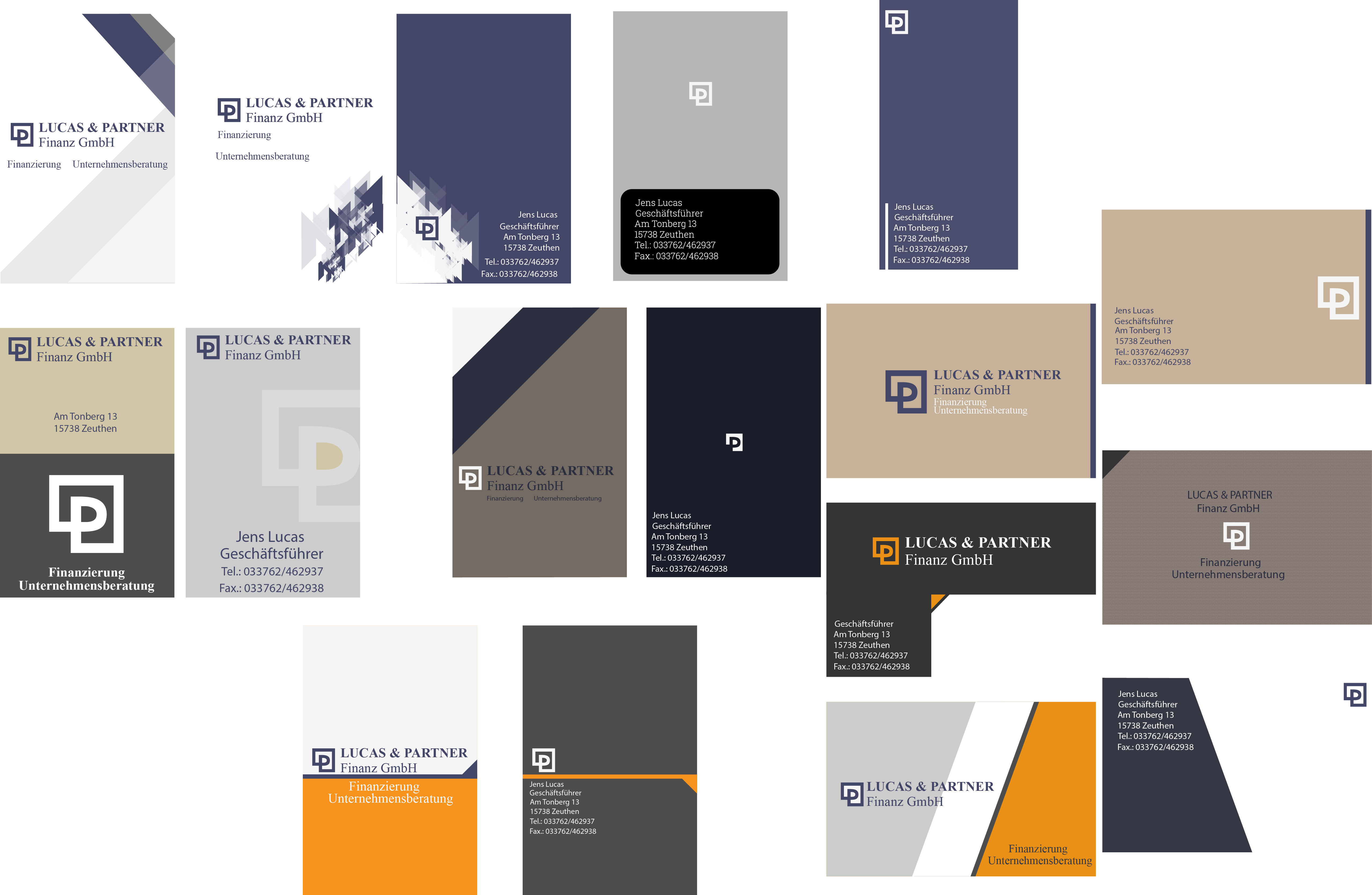 business card design for financial adviser